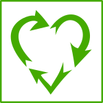 eco green love recycle icon